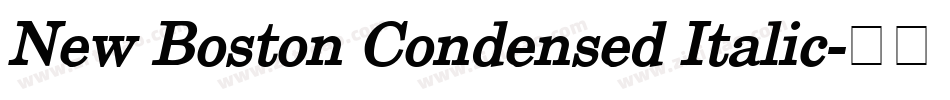 New Boston Condensed Italic字体转换